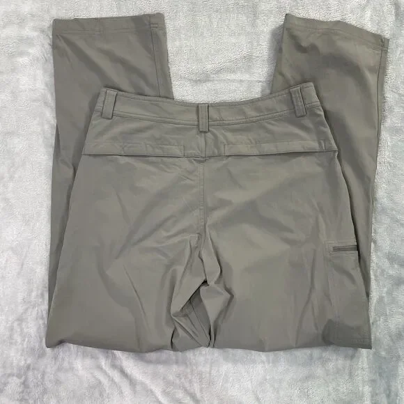 Eastern Mountain Sports Mens Pants Gray 32x32 Hiking Stretch Nylon Flat Front - Picture 15 of 16